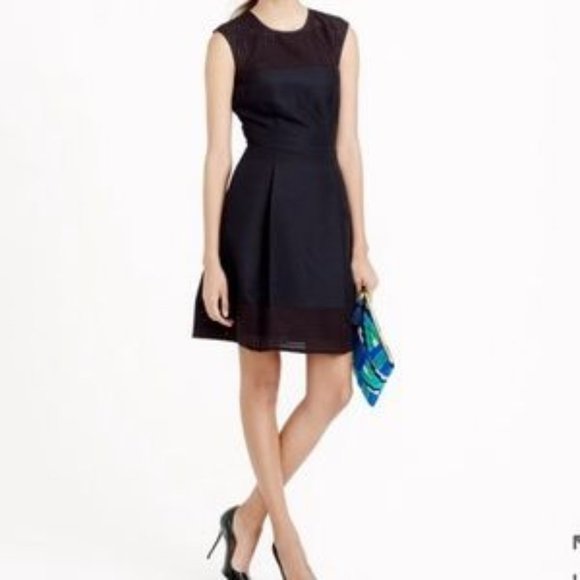 J. CREW perforated a-line dress 00 - Picture 1 of 9
